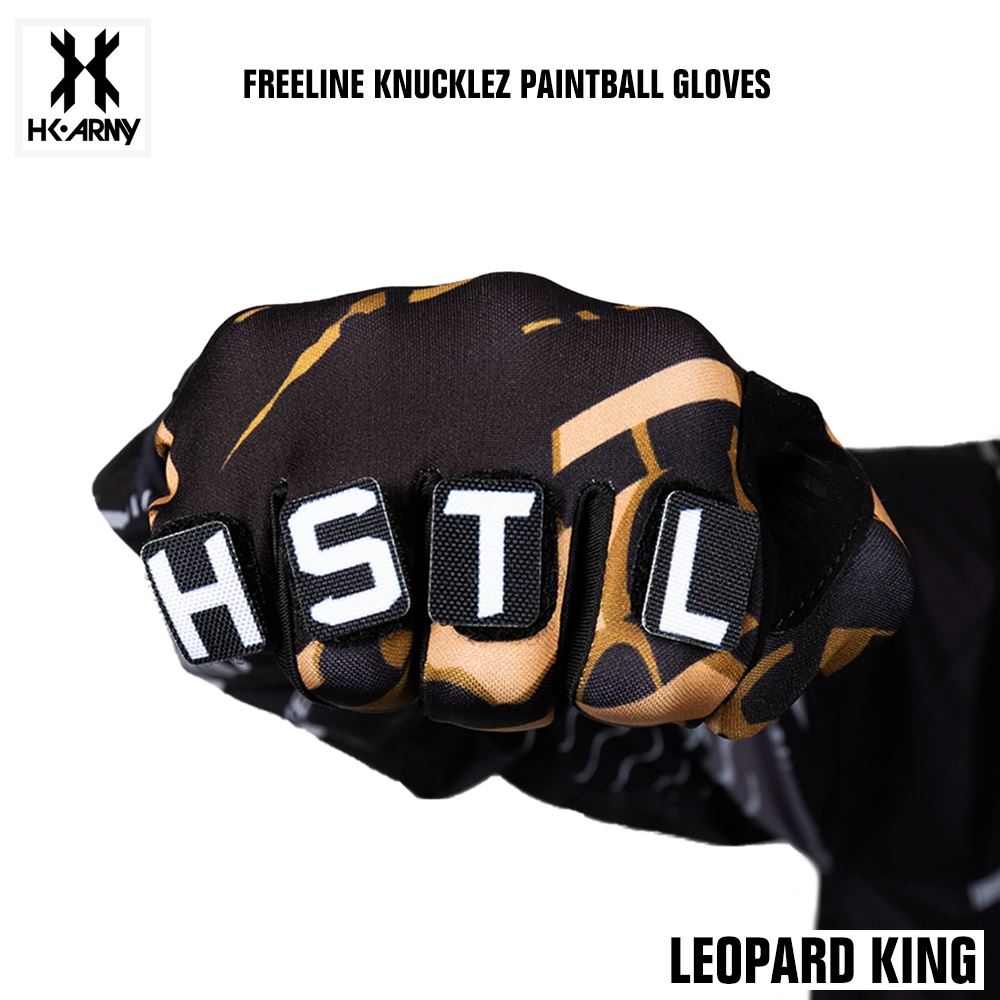 HK Army Freeline Knucklez Paintball Gloves - Leopard King