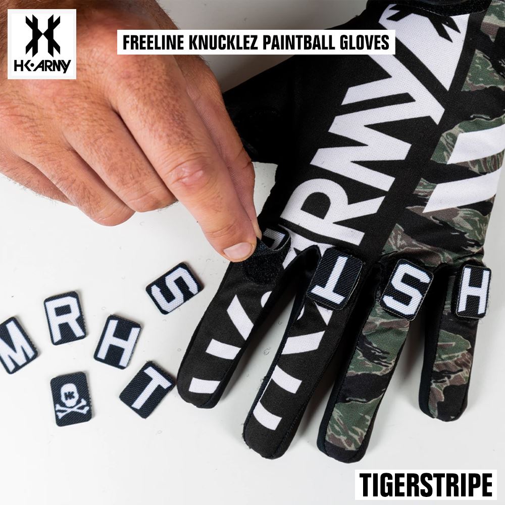HK Army Freeline Knucklez Paintball Gloves - Tigerstripe