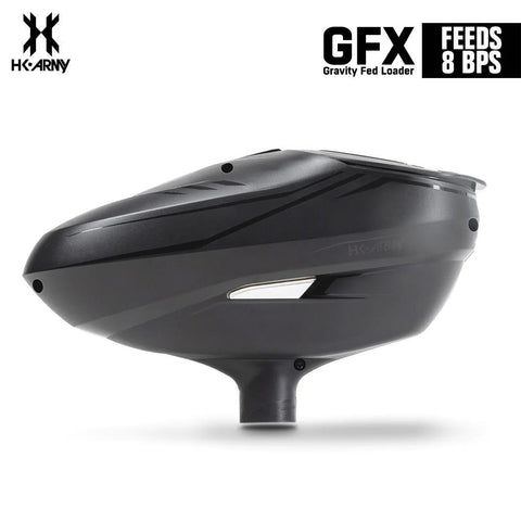 HK Army GFX Gravity Fed Paintball Loader Hopper - Black