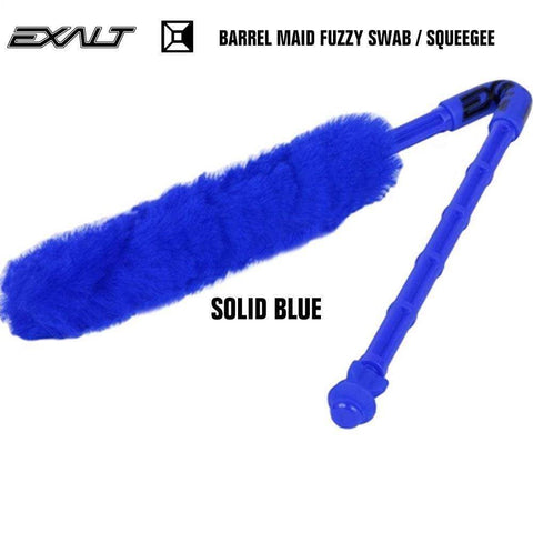 Exalt Paintball Barrel Maid Fuzzy Swab Squeegee - Solid Blue - PaintballDeals.com