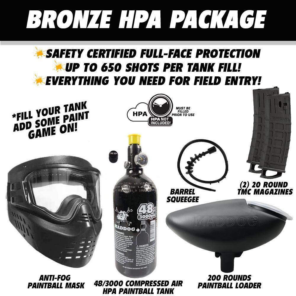 Maddog Tippmann TMC MAGFED Bronze Paintball Gun Starter Package - PaintballDeals.com