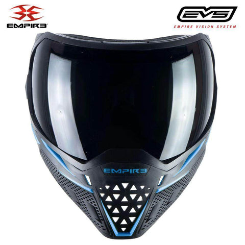 Empire EVS Thermal Paintball Mask - Black / Navy Blue - PaintballDeals.com
