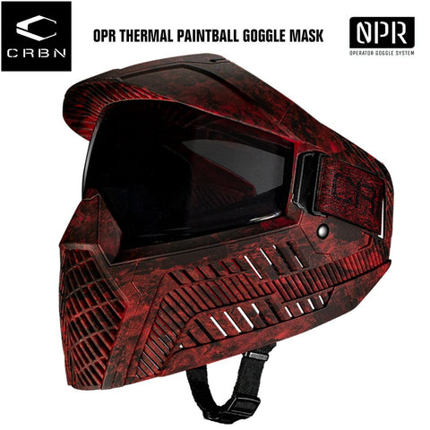 CLEARANCE - Carbon OPR Thermal Paintball Goggles Mask - Red Camo - USED But NOT Abused