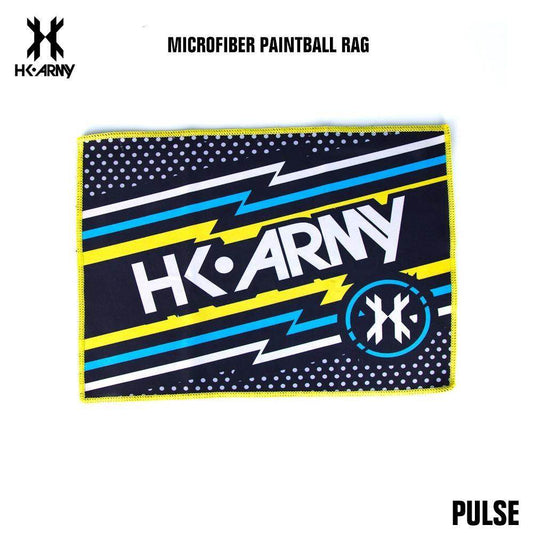 HK Army Microfiber Paintball Goggle Rag - Pulse - Blue/Ylw/Blk - PaintballDeals.com