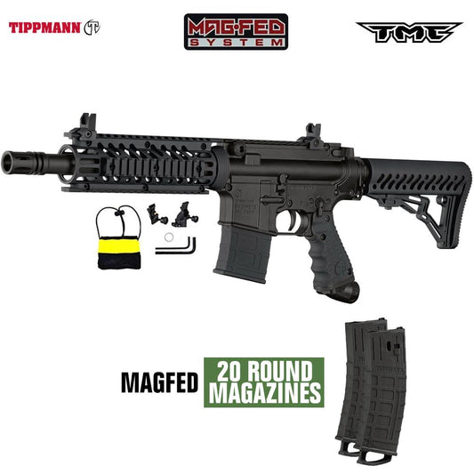 Tippmann TMC MAGFED Paintball Gun Marker - Black / Black